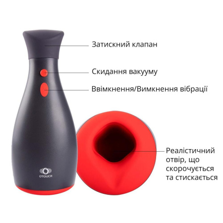 Мастурбатор Otouch NINJA 2, 7 режимов вибрации, эффект сжатия || Мастурбатор Otouch NINJA 2, 7 режимів вібрації, ефект стиснення