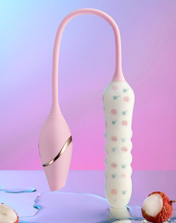 Пульсатор с вакуумным стимулятором KISTOY Cathy Plus на гибкой сцепке || Пульсатор з вакуумним стимулятором KISTOY Cathy Plus на гнучкій зчіпці