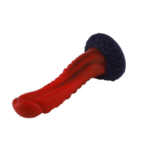 Силиконовый дилдо Hismith 8.35" Curved Silicone Dildo Red Monster Series || Силіконовий дилдо Hismith 8.35" Curved Silicone Dildo Red Monster Series