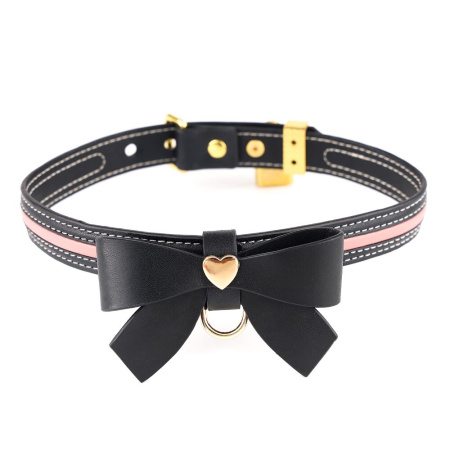 Поводок LOCKINK SEVANDA Love Heart Butterfly Leather Collar Set - Black || Повідець LOCKINK SEVANDA Love Heart Butterfly Leather Collar Set - Black
