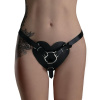 Трусики Сердце для страпона из натуральной кожи Feral Feelings - Hearts Strap-on Belt Black || Трусики Серце для страпону з натуральної шкіри Feral Feelings - Hearts Strap-on Belt Black