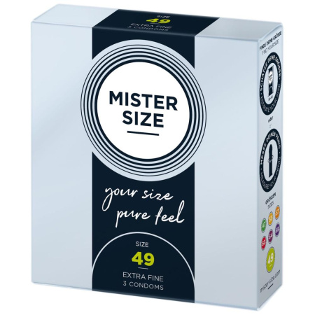Презервативы Mister Size - pure feel - 49 (3 condoms), толщина 0,05 мм || Презервативи Mister Size - pure feel - 49 (3 condoms), товщина 0,05 мм