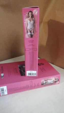 Корсет Obsessive Alissium corset & thong M/L (мятая упаковка!!!) || Корсет Obsessive Alissium corset & thong M/L (м'ята упаковка!!!)