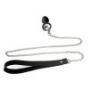 Силиконовая анальная пробка Art of Sex Silicone Anal Plug with Leash size S с поводком Black || Силіконова анальна пробка Art of Sex Metal Anal Plug with Leash size S з повідцем Black