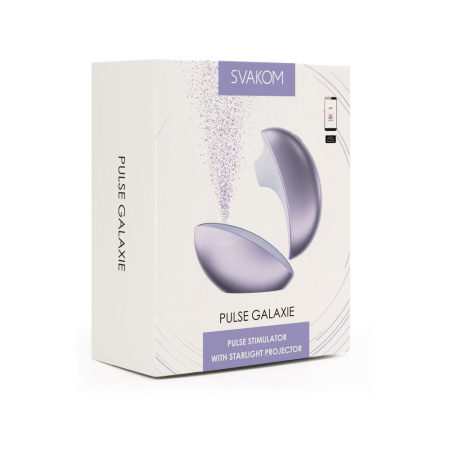 Вакуумный клиторальний смарт-стимулятор Svakom Pulse Galaxie Metal Lilac, проектор звездного неба || Вакуумний кліторальний смарт-стимулятор Svakom Pulse Galaxie Metal Lilac, проєктор зоряного неба