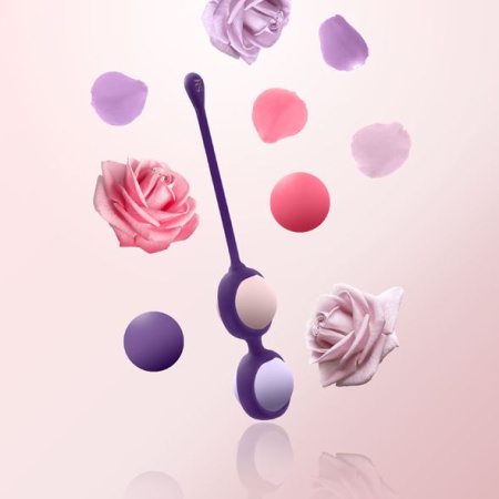 Набор вагинальных шариков Rianne S: Pussy Playballs Nude, масса 15, 25, 35, 55г, монолит, косметичка || Набір вагінальних кульок Rianne S: Pussy Playballs Nude, маса 15, 25, 35, 55г, монолітні, косметичка