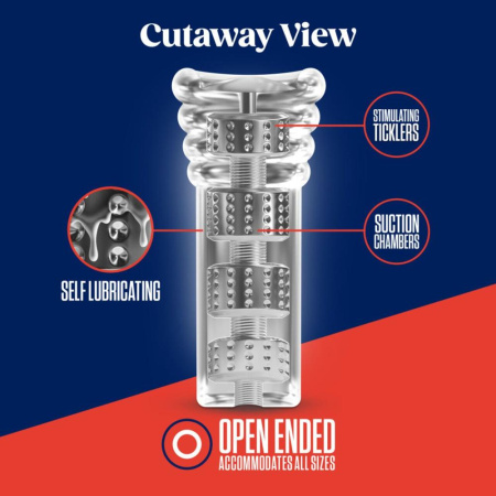 Мастурбатор Rize by Blush - Luz Glow in the Dark Masturbator - Clear || Мастурбатор Rize by Blush - Luz Glow in the Dark Masturbator - Clear