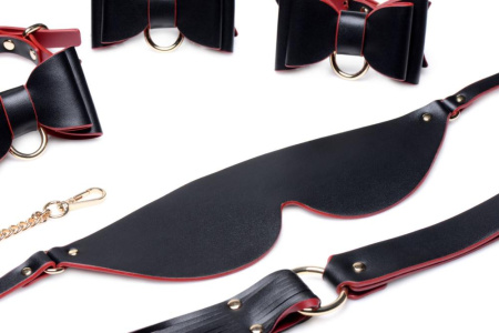 Набор БДСМ с дорожной сумкой Master Series: Bow — Luxury BDSM Set With Travel Bag, 11 предметов || Набір БДСМ з дорожньою сумкою Master Series: Bow — Luxury BDSM Set With Travel Bag, 11 предметів