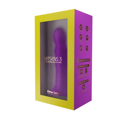 Дилдо с присоской Adrien Lastic Hitsens 3 Purple, отлично для страпона, диам. 4,1см, длина 18,2см || Дилдо з присоскою Adrien Lastic Hitsens 3 Purple, відмінно для страпона, діам. 4,1см, довжина 18,2см