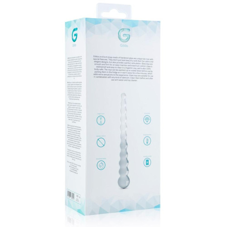 Стеклянный дилдо в виде бусин Gildo Glass Dildo No. 20 || Скляний дилдо у вигляді намистин Gildo Glass Dildo No. 20