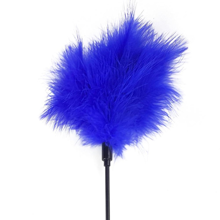 Щекоталка с пером индюка Art of Sex – Feather Paddle, синяя || Лоскітка з пером індика Art of Sex – Feather Paddle, синя