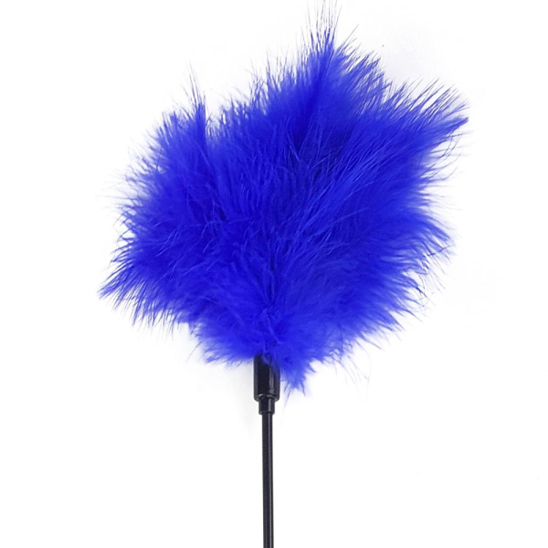 Щекоталка с пером индюка Art of Sex – Feather Paddle, синяя