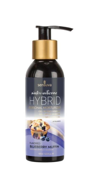 Смазка водно-силиконовая Sensuva Hybrid Blueberry Muffin 125мл без сахара, можно для оральных ласк