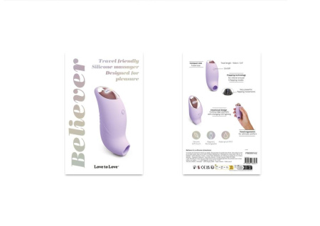 Вакуумный клиторальный стимулятор Love To Love BELIEVER – VIVA MAUVE || Вакуумний кліторальний стимулятор Love To Love BELIEVER – VIVA MAUVE