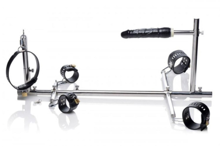 Конструкция для фиксации с фаллоимитатором Imprisoned Metal Stockade with Dildo || Конструкція для фіксації з фалоімітатором Imprisoned Metal Stockade with Dildo