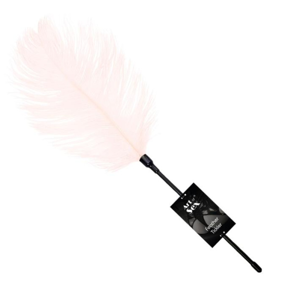 Щекоталка со страусиным пером Art of Sex – Feather Tickler, светло-розовая