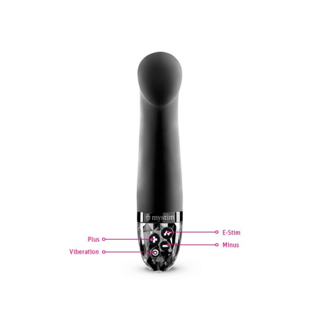 Вибратор для точки G с электростимуляцией Mystim Right on Ron Black Edition || Вібратор для точки G з електростимуляцією Mystim Right on Ron Black Edition