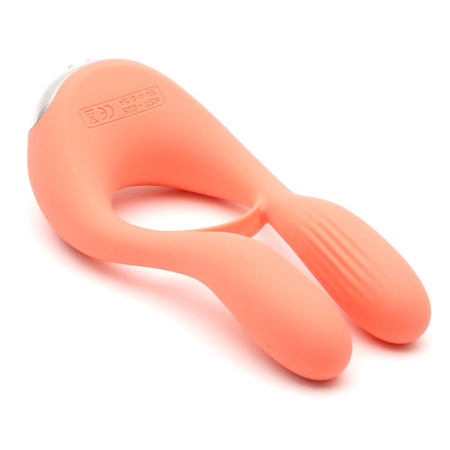 Вибратор для пар KISTOY Martin Orange, два мотора, крепление на член, диаметр 32мм || Вібратор для пар KISTOY Martin Orange, два мотори, кріплення на член, діаметр 3,2 см