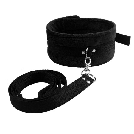 Набор ошейник с поводком и маска Art of Sex – Soft Touch Light, черный || Набір нашийник з повідцем та маска Art of Sex – Soft Touch Light, чорний