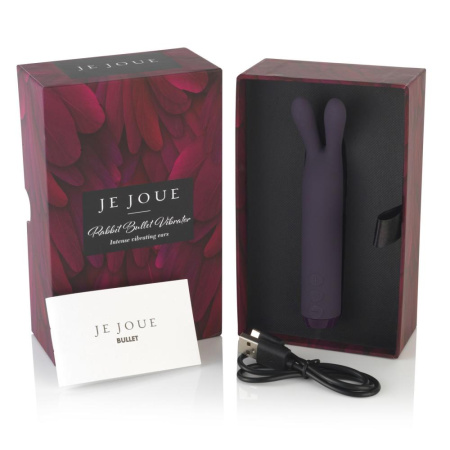 Вибратор с ушками Je Joue - Rabbit Bullet Vibrator Purple, глубокая вибрация || Вібратор з вушками Je Joue - Rabbit Bullet Vibrator Purple, глибока вібрація