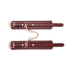 Кожаные поножи Liebe Seele Wine Red Ankle Cuffs, съемная цепочка-крепление || Шкіряні поножі Liebe Seele Wine Red Ankle Cuffs, знімний ланцюжок-кріплення