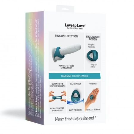 Эрекционное кольцо двойное Love To Love FLUX RING - TEAL ME || Ерекційне кільце подвійне Love To Love FLUX RING - TEAL ME