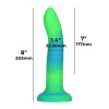 Светящийся в темноте фаллоимитатор ADDICTION Rave 8″ Glow in the Dark Dildo Blue Green, 20,3 см || Фалоімітатор, що світиться в темряві, ADDICTION Rave 8″, Glow in the Dark Dildo Blue Green, 20,3 см