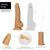 Фаллоимитатор ADDICTION Dual Density Silicone Dildo Caramel 8″, присоска, диаметр 4,3 см, вибропуля || Фалоімітатор ADDICTION Dual Density Silicone Dildo Caramel 8″, присоска, діаметр 4,3 см, віброкуля в