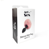 Силиконовая анальная пробка М Art of Sex - Silicone Bunny Tails Butt plug Black, диаметр 3,5 см || Силіконова анальна пробка М Art of Sex - Silicone Bunny Tails Butt plug Black, діаметр 3,5 см