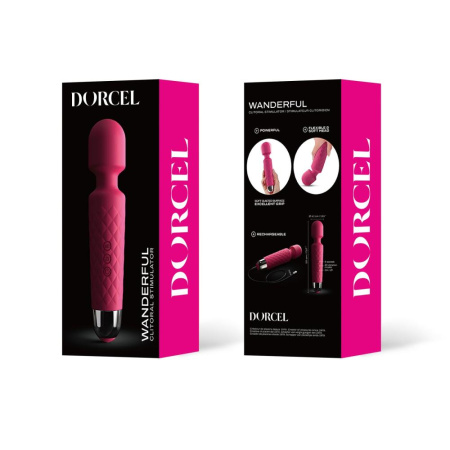 Мінівібромасажер Dorcel Wand Wanderful Magenta потужний, водонепроникний