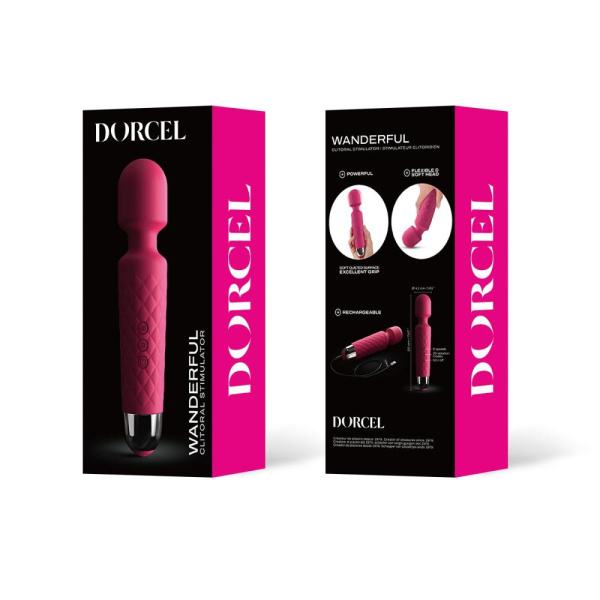 Мінівібромасажер Dorcel Wand Wanderful Magenta потужний, водонепроникний