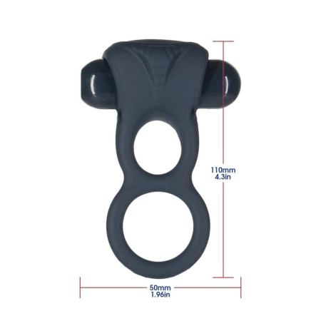 Двойное эрекционное кольцо с вибрацией Lux Active -Triad - Vibrating Dual Cock Ring, пульт ДУ || Подвійне ерекційне кільце з вібрацією Lux Active-Triad - Vibrating Dual Cock Ring, пульт ДК