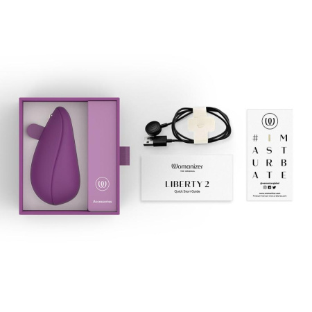 Вакуумный клиторальный стимулятор Womanizer Liberty 2 Purple || Вакуумний кліторальний стимулятор Womanizer Liberty 2 Purple