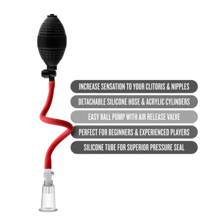 Вакуумная помпа для клитора Temptasia by Blush - Beginner's Clitoral Pumping System - Black || Вакуумна помпа для клітора Temptasia by Blush - Beginner's Clitoral Pumping System - Black