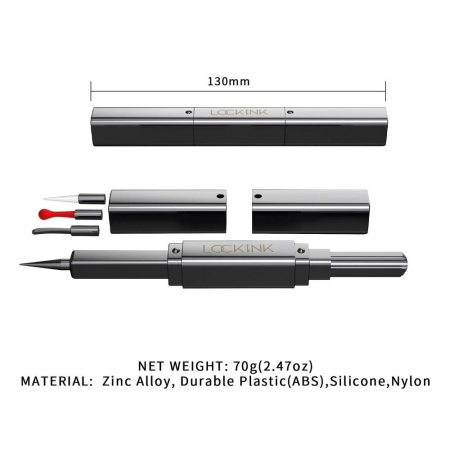 Эксклюзивный тиклер LOCKINK 5-head Flirting Tickler - Grey с пятью насадками || Ексклюзивний тиклер LOCKINK 5-head Flirting Tickler - Grey з п'ятьма насадками