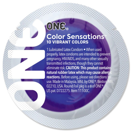 Презерватив ONE Color Sensations - Struck by ONE (Lavender) 1 шт || Презерватив ONE Color Sensations - Struck by ONE (Lavender) 1 шт