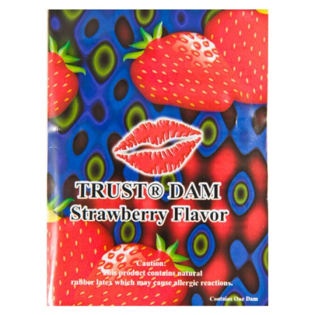 Латексная салфетка Latex Dental Dams Strawberry 1 шт || Латексна серветка Latex Dental Dams Strawberry 1 шт