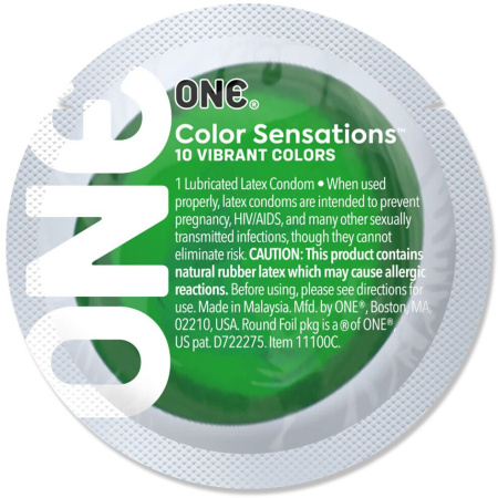 Презерватив ONE Color Sensations - ONE with nature (Emerald) 1 шт || Презерватив ONE Color Sensations - ONE with nature (Emerald) 1 шт