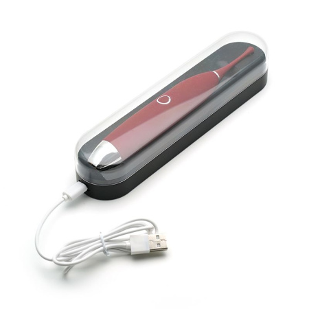 Клиторальный вибратор KISTOY C-King Red, с двумя доп. насадками, мощная точечная стимуляция || Кліторальний вібратор KISTOY C-King Red, з двома дод. насадками, потужна прицільна стимуляція