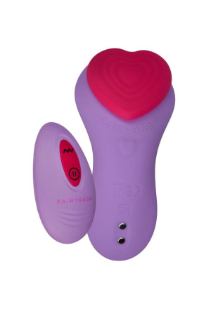 Вибратор в трусики FairyGasm HeartGem violet, на магните, пульт ДУ || Вібратор у трусики FairyGasm HeartGem violet, на магніті, пульт ДК