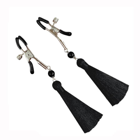 Зажимы для сосков Art of Sex - Nipple clamps Black Tassels || Затискач для сосків Art of Sex - Nipple clamps Black Tassels