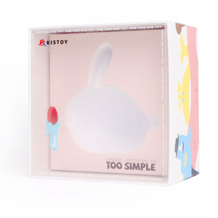 Вакуумный клиторальный стимулятор с вибрацией KISTOY Too Simple White || Вакуумний кліторальний стимулятор з вібрацією KISTOY Too Simple White