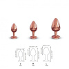 Металлическая анальная пробка с украшением в виде кристалла Dorcel - Diamond Plug Rose Gold S || Металева анальна пробка із прикрасою у вигляді кристалу Dorcel - Diamond Plug Rose Gold S