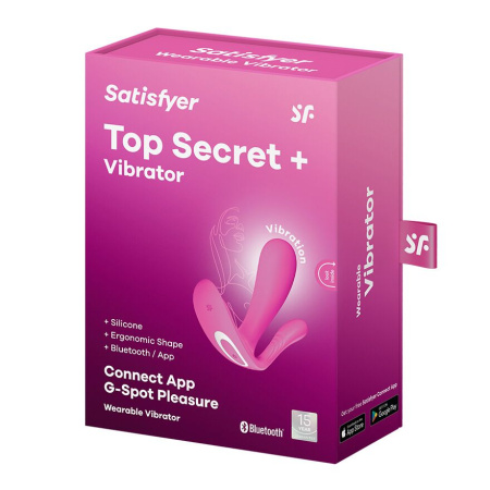 Смарт-вибратор в трусики Satisfyer Top Secret Pink вагинально-клиторальный, 2 мотора || Смарт-вібратор у трусики Satisfyer Top Secret Pink вагінально-кліторальний, 2 мотори
