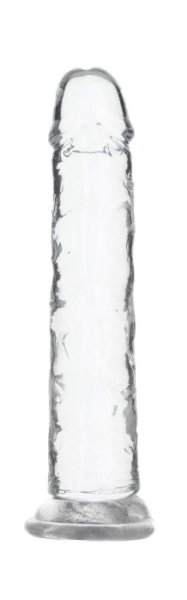 Прозрачный фаллоимитатор на присоске ADDICTION Vertical Dong 7″, вибропуля в подарок