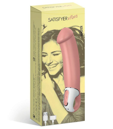 Мощный вибратор Satisfyer Vibes Master, гибкий литой силикон, 12 режимов работы, диаметр 46 мм || Потужний вібратор Satisfyer Vibes Master, гнучкий літій силікон, 12 режимів роботи, діаметр 46 мм