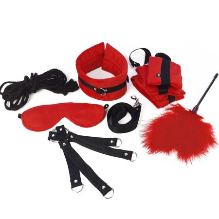 BDSM-набор Art of Sex – Soft Touch BDSM Set, красный, 9 предметов || BDSM-набір Art of Sex – Soft Touch BDSM Set, червоний, 9 предметів