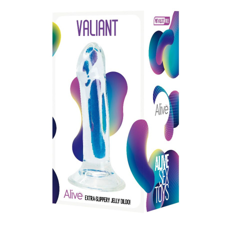 Прозрачный фаллоимитатор Alive Valiant Jelly Dildo || Прозорий фалоімітатор Alive Valiant Jelly Dildo