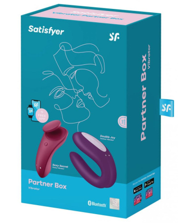 Набор Satisfyer Partner Box 1 (вибратор для пар Double Joy + вибратор в трусики Sexy Secret) || Набір Satisfyer Partner Box 1 (вібратор для пар Double Joy + вібратор у трусики Sexy Secret)