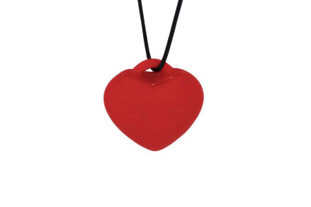 Мини-вибратор «Сердечко» FairyGasm PleasureStone red, 9 режимов, на шнурке || Мінівібратор «Сердечко» FairyGasm PleasureStone red, 9 режимів, на шнурку